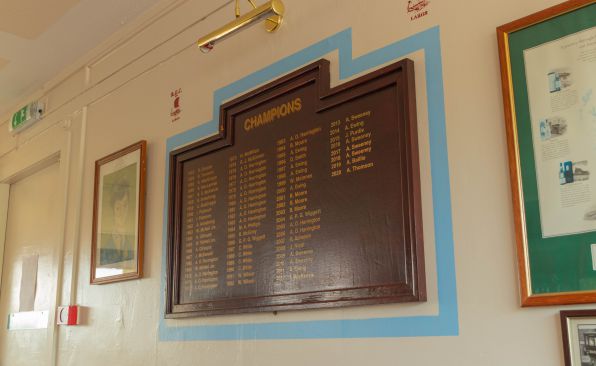 Champions board in Clubhouse
